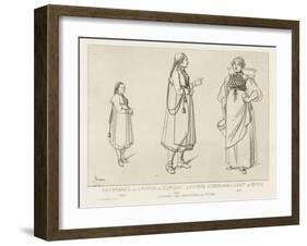 Peasants from the Canton of Zurich and Dairywoman from Oberhasli in the Canton of Berne-Raphael Jacquemin-Framed Giclee Print