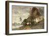 Peasants Gathering Flowers beside a River-Paul Desire Trouillebert-Framed Premium Giclee Print