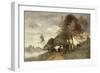 Peasants Gathering Flowers beside a River-Paul Desire Trouillebert-Framed Premium Giclee Print