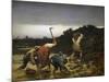 Peasants Harvesting Potatoes During Flooding of Rhine in 1852-Gustave Brion-Mounted Giclee Print