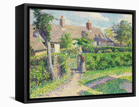 Peasants' House-Camille Pissarro-Framed Stretched Canvas