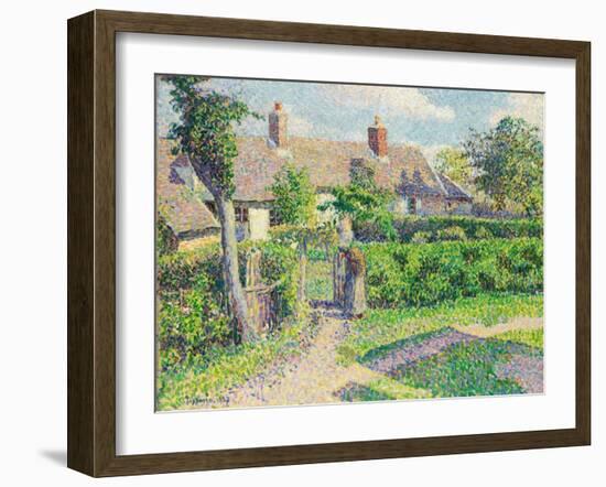 Peasants' House-Camille Pissarro-Framed Giclee Print