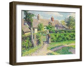 Peasants' House-Camille Pissarro-Framed Giclee Print