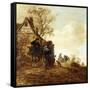 Peasants in a Cart by a Cottage Jan Josephsz, 1651-Jan Van Goyen-Framed Stretched Canvas