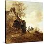 Peasants in a Cart by a Cottage Jan Josephsz, 1651-Jan Van Goyen-Stretched Canvas