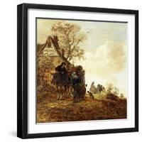 Peasants in a Cart by a Cottage Jan Josephsz, 1651-Jan Van Goyen-Framed Premium Giclee Print