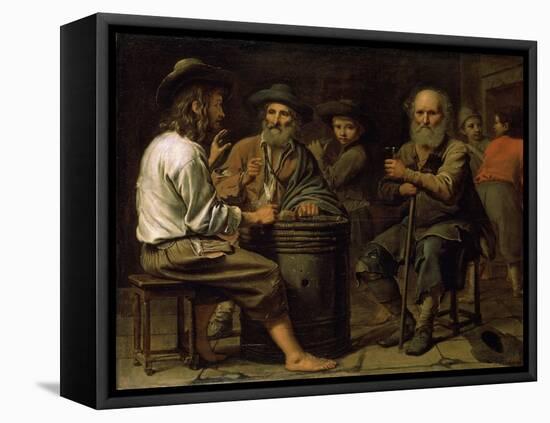 Peasants in a Tavern, 1640S-Mathieu Le Nain-Framed Stretched Canvas