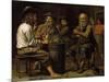 Peasants in a Tavern, 1640S-Mathieu Le Nain-Mounted Giclee Print