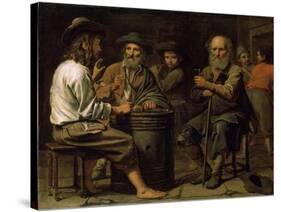 Peasants in a Tavern, 1640S-Mathieu Le Nain-Stretched Canvas