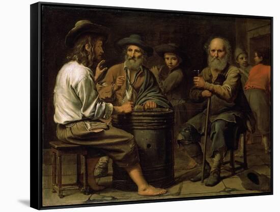 Peasants in a Tavern, 1640S-Mathieu Le Nain-Framed Stretched Canvas