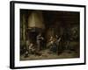 Peasants in an Interior-Adriaen Van Ostade-Framed Art Print