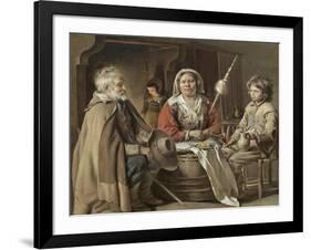 Peasants in an Interior-Mathieu Le Nain-Framed Giclee Print