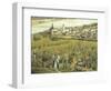 Peasants in Budapest by Janos Szentgyorgyi, Hungary 19th Century Painting-null-Framed Giclee Print