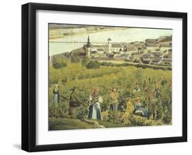 Peasants in Budapest by Janos Szentgyorgyi, Hungary 19th Century Painting-null-Framed Giclee Print