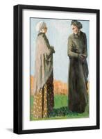 Peasants in Sunday Dress, 1890 (Oil on Canvas)-Ker Xavier Roussel-Framed Giclee Print