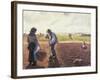 Peasants in the Field, Eragny-null-Framed Giclee Print