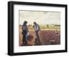 Peasants in the Field, Eragny-null-Framed Giclee Print