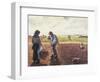 Peasants in the Field, Eragny-null-Framed Giclee Print