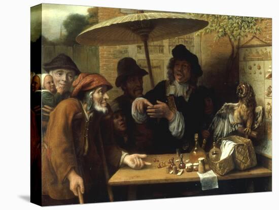 Peasants Listening to a Quack Doctor, 1668-Lambert Doomer-Stretched Canvas
