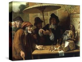 Peasants Listening to a Quack Doctor, 1668-Lambert Doomer-Stretched Canvas