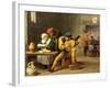 Peasants Making Music in an Inn, c.1635-David Teniers the Younger-Framed Giclee Print