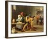 Peasants Making Music in an Inn, c.1635-David Teniers the Younger-Framed Giclee Print