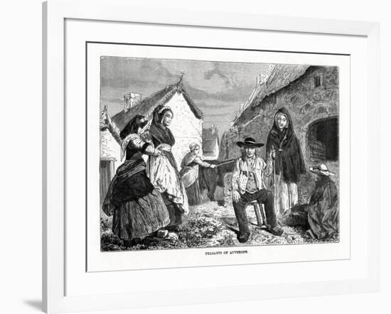 Peasants of Auvergne, France, 19th Century-null-Framed Giclee Print