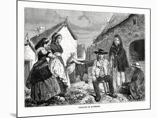 Peasants of Auvergne, France, 19th Century-null-Mounted Giclee Print