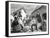 Peasants of Auvergne, France, 19th Century-null-Framed Stretched Canvas