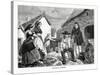 Peasants of Auvergne, France, 19th Century-null-Stretched Canvas