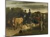 Peasants of Flagey Returning from Fair-Gustave Courbet-Mounted Giclee Print