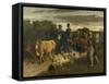 Peasants of Flagey Returning from Fair-Gustave Courbet-Framed Stretched Canvas