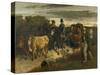 Peasants of Flagey Returning from Fair-Gustave Courbet-Stretched Canvas