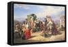 Peasants of the Campagna, 1860-Robert Alexander Hillingford-Framed Stretched Canvas