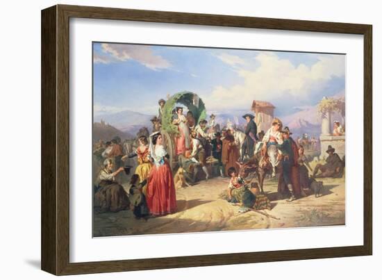 Peasants of the Campagna, 1860-Robert Alexander Hillingford-Framed Giclee Print