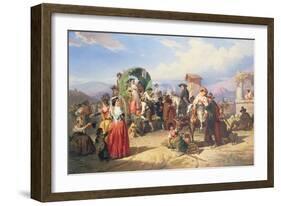 Peasants of the Campagna, 1860-Robert Alexander Hillingford-Framed Giclee Print
