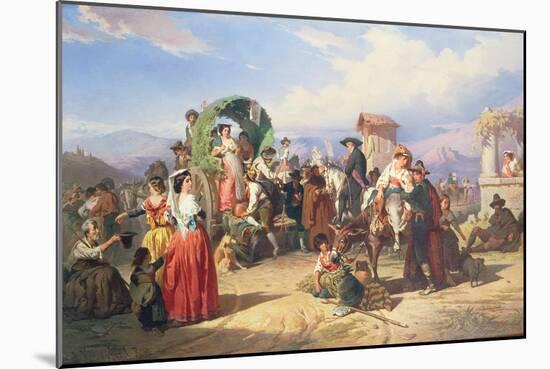 Peasants of the Campagna, 1860-Robert Alexander Hillingford-Mounted Giclee Print