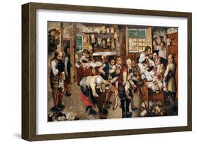 Peasants Paying Tithes-Pieter Bruegel the Elder-Framed Giclee Print