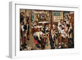 Peasants Paying Tithes-Pieter Bruegel the Elder-Framed Giclee Print