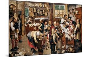 Peasants Paying Tithes-Pieter Bruegel the Elder-Mounted Giclee Print