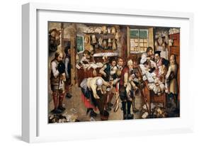 Peasants Paying Tithes-Pieter Bruegel the Elder-Framed Giclee Print