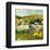 Peasants, Pigs and a Village under the Clear Sky in Brittany, France-Paul Gauguin-Framed Giclee Print