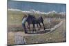 Peasants Ploughing a Field in the North of Italy, the Magazine Allemand Jugend. 1879-Giovanni Segantini-Mounted Giclee Print