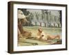 Peasants Resting-Giandomenico Tiepolo-Framed Giclee Print