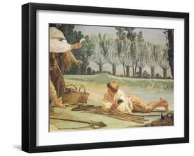 Peasants Resting-Giandomenico Tiepolo-Framed Giclee Print
