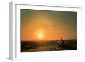 Peasants Returning from the Fields at Sunset, 19th Century-Ivan Konstantinovich Aivazovsky-Framed Giclee Print