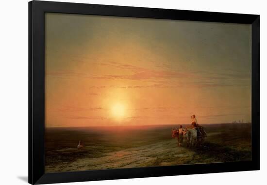 Peasants Returning from the Fields at Sunset-Ivan Konstantinovich Aivazovsky-Framed Giclee Print
