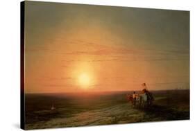 Peasants Returning from the Fields at Sunset-Ivan Konstantinovich Aivazovsky-Stretched Canvas