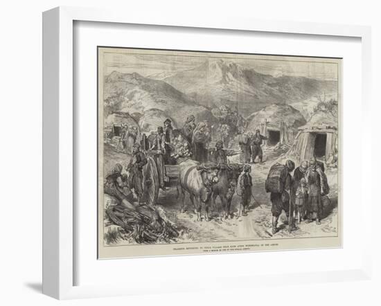 Peasants Returning to their Village Near Kars after Withdrawal of the Armies-null-Framed Giclee Print