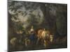 Peasants with Cattle Fording a Stream-Adriaen van de Velde-Mounted Giclee Print